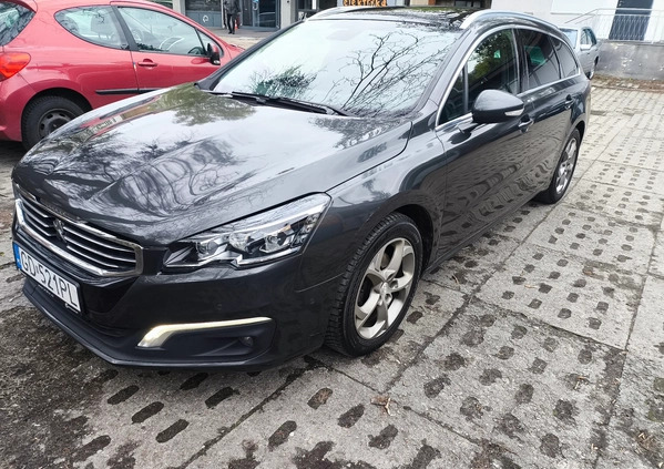 Peugeot 508 cena 46000 przebieg: 206000, rok produkcji 2015 z Gdańsk małe 56